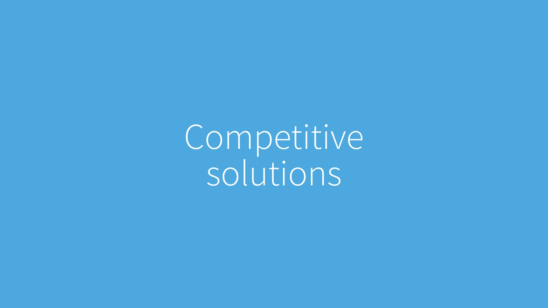 Competitive analysis