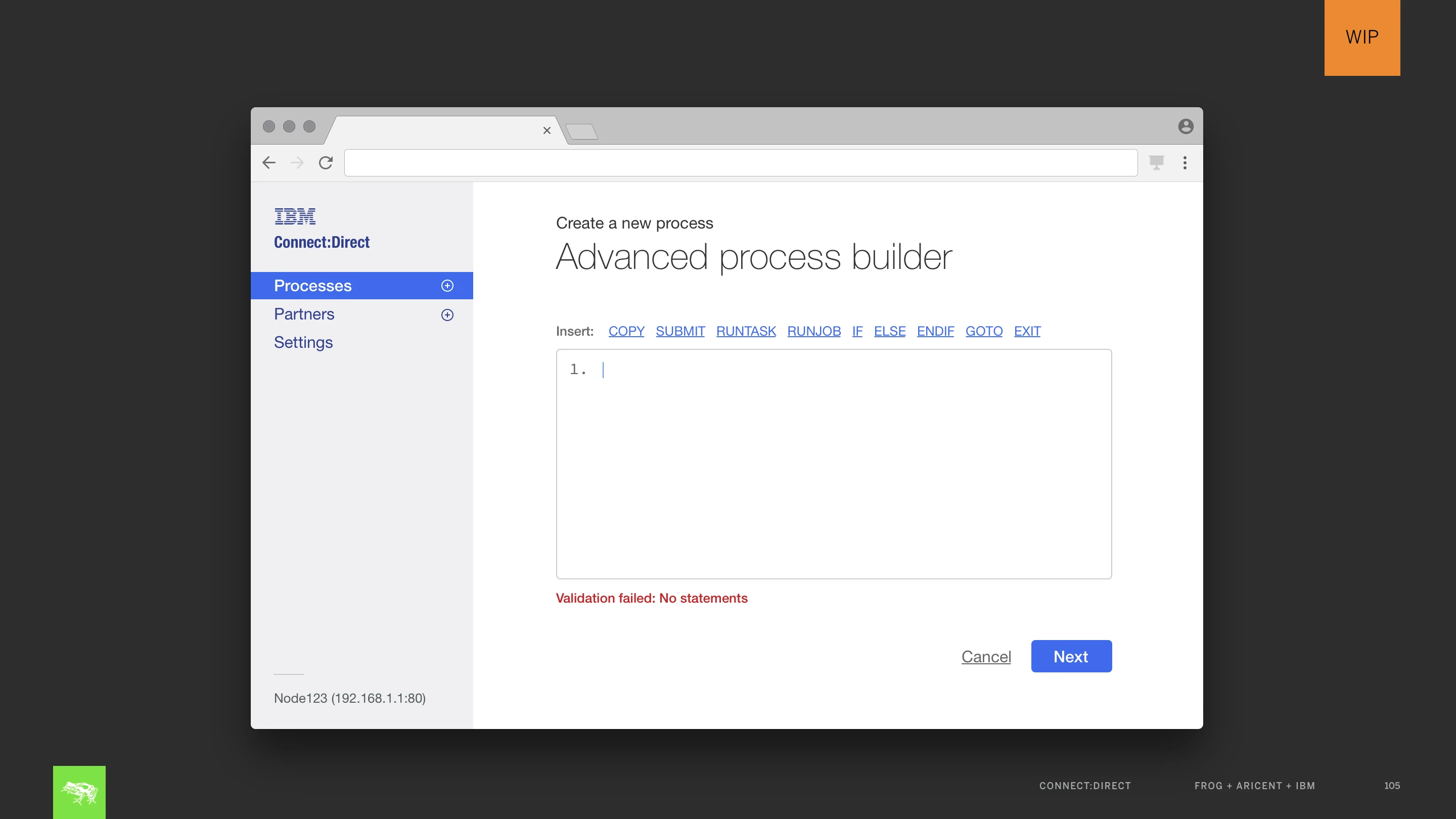 Advanced process builder