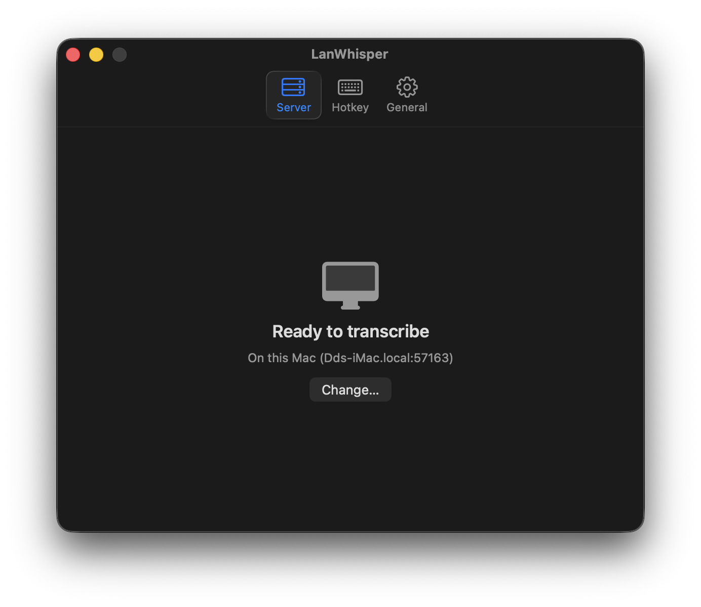 Refined Server pane with native macOS-style segmented tabs: SF Symbol icons stacked over labels with the active tab's icon highlighted